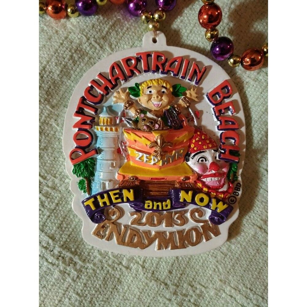 Deluxe 2013 ENDYMION Mardi Gras Parade Party Beads Pontchartrain Beach Polystone